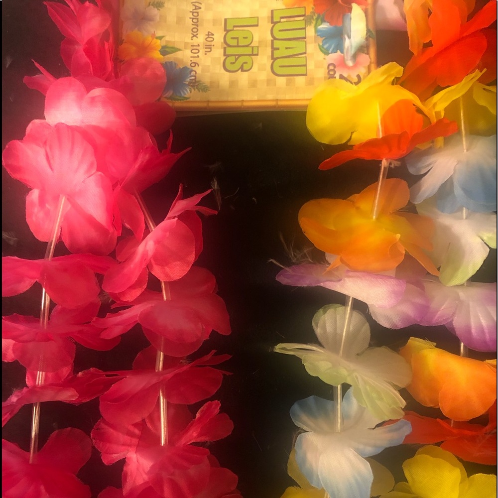 ⭐️ Hawaii Luau Leis NWT 2 Bright colorful one size fits all unisex